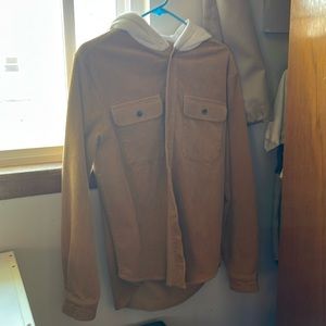Forever 21 men’s small mustard corduroy long sleeve hoodie